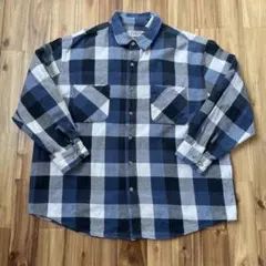 90s BIGMAC ネルシャツ ブロックチェック ブルー ビッグマック