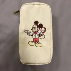 ミッキーマウス 刺繍メイクポーチ アイボリー