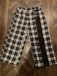 チェック パンツ ウエストゴム