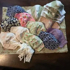 ハンドメイド布製マスク 15枚セット(大人5、子ども10)