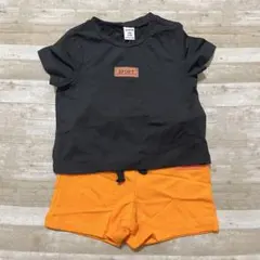 スポーツロゴ付きTシャツ＆ショートパンツセット