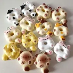 猫ドーナツチャーム 14個セット