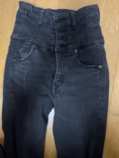 EMODA ハイウエスト ブラック スキニーデニム