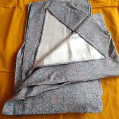 青系花柄 小紋 着物