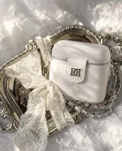 ダーリッチ キャビアスキンレザースモールポーチ