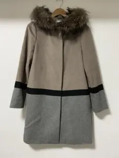 BARNEYS NEWYORK ファー付♡スタンドカラーコート