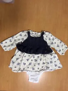 petit main 花柄ワンピース キャミソール付き サイズ80
