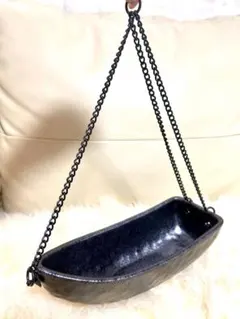 新品　（橘吉）の最高級ライン「青嵐」曜変天目 釣船形花入　茶道具のサムネイル
