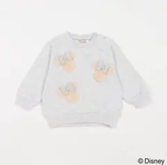 【美品】プティマイン　ミニーマウス刺繍付きトレーナー 90cm