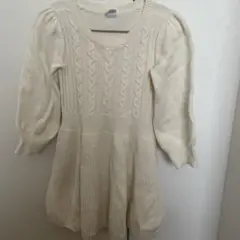 美品　baby GAP 白　ニットワンピース　3歳用