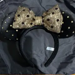 ミニー　カチューシャ　黒金
