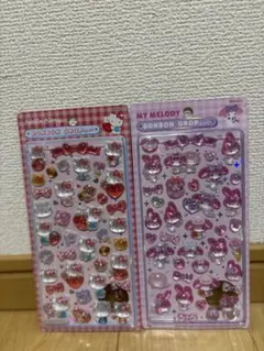 [正規品]マイメロディ・ハローキティ ボンボンドロップシール