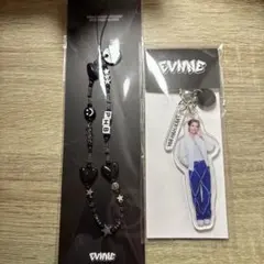 EVNNE パクハンビン アクリルキーリング イニシャルビーズストラップ トレカ