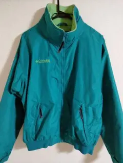 Columbia　ウォームアップジャケット M　ライトグリーン　短丈