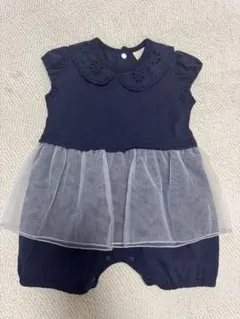 petit main チュールスカート付きロンパース