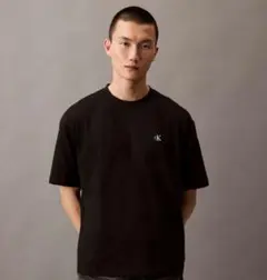 Calvin Klein Jeans 黒 Tシャツ Lサイズ ワンポイント