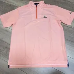 <美品>le coq sportif ルコックゴルフハーフジップシャツ L