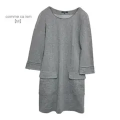 comme ca ism/チュニックワンピース/七分袖/春/上品/M/グレー