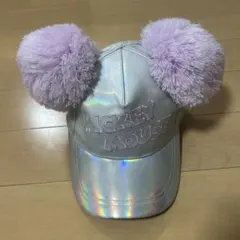 ミッキーマウス ポンポン付きキャップ