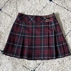 BURBERRY ピンクノバチェック ラップ プリーツ ミニスカート 36 - メルカリ