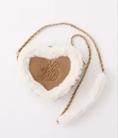 ナイスクラップ♡ハートスエードロゴショルダーバッグ