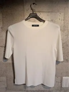 nano universe ホワイト 半袖Tシャツ