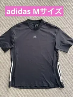 adidas アディダスレディース半袖Tシャツ ブラックM AEROREADY