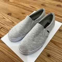 ラルフローレン　スリッポン　グレー