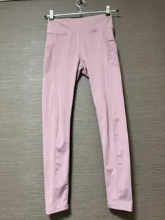 紫　フィットネスパンツ Mサイズ ポケット付き ストレッチ ヨガ ジム