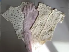 ベビー肌着 80cm 花柄 3点セット