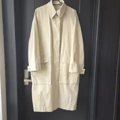 お値下げ✨UNIQLO U　ステンカラーコート アイボリー色 Sサイズ