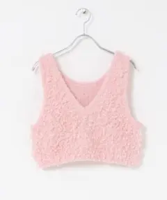 sence of place 『洗濯可』2wayリボンヤーンループニットベスト