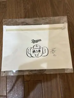 中日ドラゴンズ 松山晋也ドアライラスト フラットレジャーポーチ