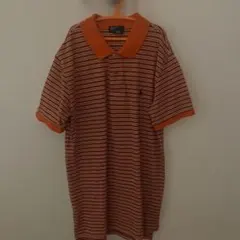 Polo by Ralph Lauren ポロシャツ M オレンジ/ストライプ