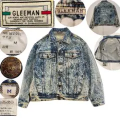 1906【希少】90s GLEEMAN ケミカルウォッシュ デニムジャケット M