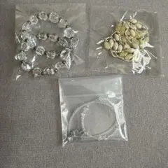 クリスタルネックレス　３点セット