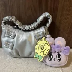 GU×EASTER BUNNY コラボバッグ ポーチチャーム セット シルバー