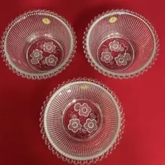ガラスボウル3個　HOYA