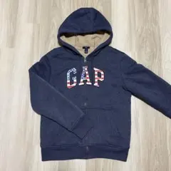 美品★00s OLD GAP 裏ボア シェルパ USAロゴ パーカー y2k S
