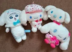 シナモロールと猫のキャラクターぬいぐるみ４点セット