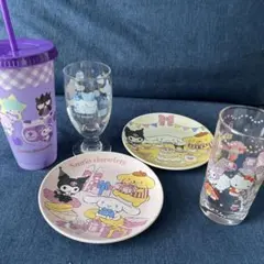 サンリオ　タンブラー　プレート　グラス