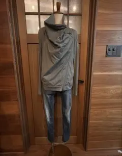 Helmut lang 変形コットンライダース ギミック ダブルラペル グレーのサムネイル