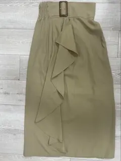 MURUA ベージュ ロングスカート ウエストベルト付き
