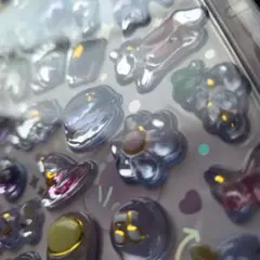 24時間以内発送‼️ボンボンドロップシール うるちゅるシール パープル