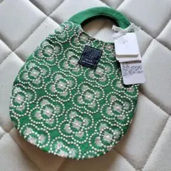 【新品未使用】ミナペルホネンウズラバッグblumen グリーン