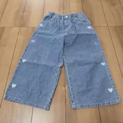 ハート刺繍 デニムパンツ 130cmのサムネイル