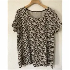ゼブラ柄 半袖カットソー ＸＬ