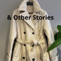 & Other Stories ベージュ ダブルブレスト 中綿 ロングコート