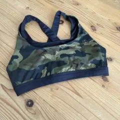 水陸両用　ZUMBA迷彩柄 クロスバック スポーツブラ