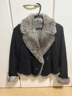 バーバリーブルーレーベル　ラビットファージャケット　リバーシブル